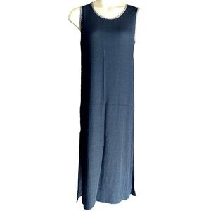 Allison-Che Women's Vintage 90s Black Maxi Sheath Dress